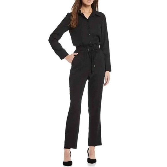 Alex Marie Pants - Alex Marie Black Long Sleeve Jumpsuit